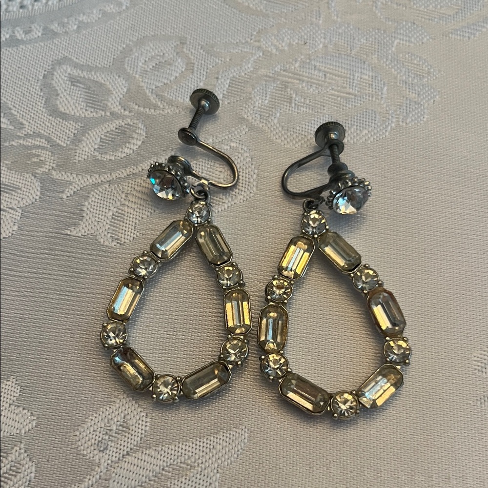 Elegant Silver and Gold Teardrop Earrings